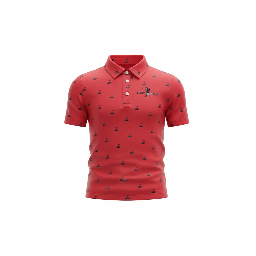 SHOT FORE SHOT PREMIUM POLO (Red & Black)