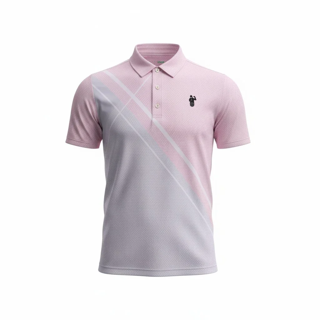 SFS TEE TIME POLO (Pink & Gray)