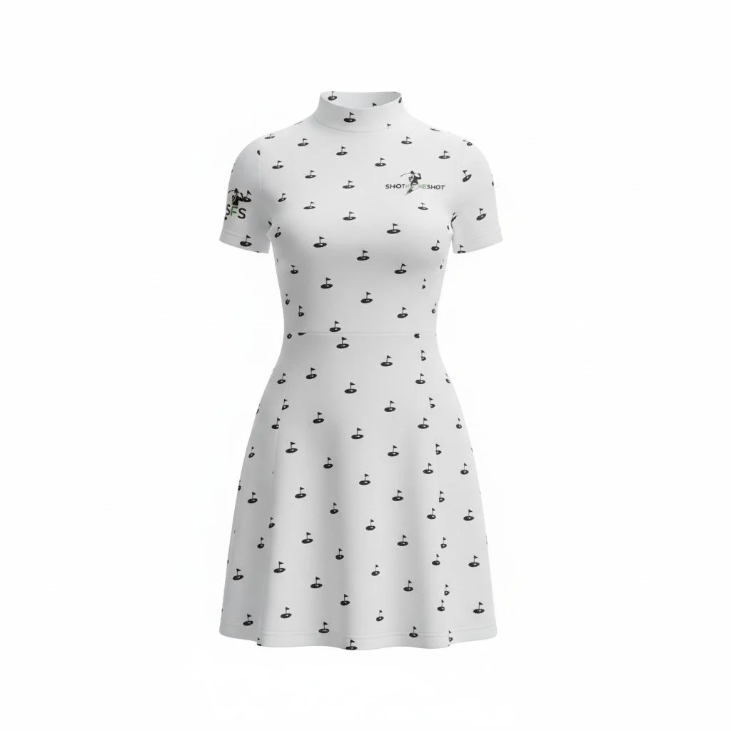 THE SHOT FORE SHOT PREMIUM GOLF DRESS (White)