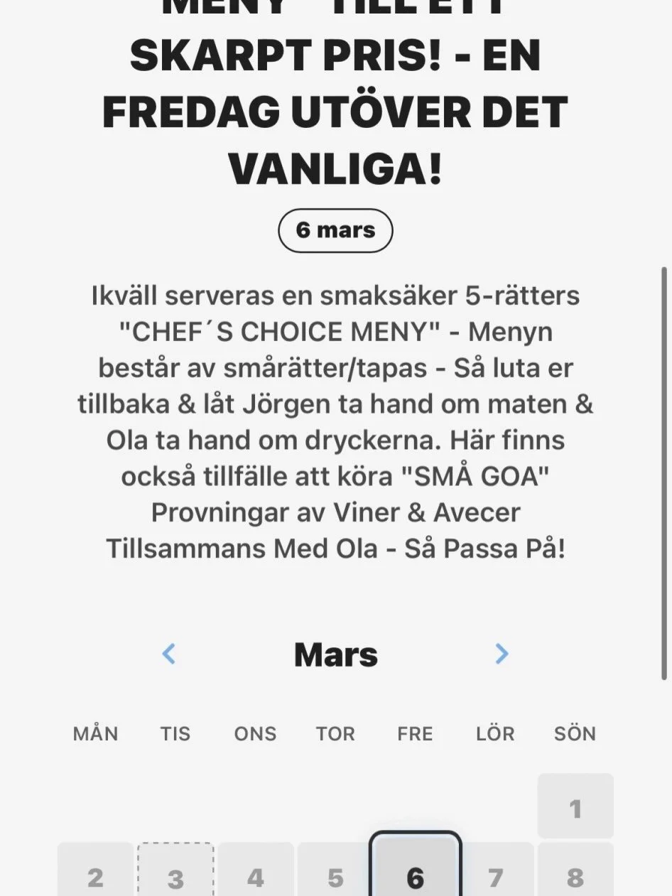 Boka din plats f&ouml;r en h&auml;rlig kv&auml;ll p&aring; Svanshallskrog!
Ring 042-36 71 79
V&auml;lkomna 💙

Ps. J&ouml;rgens kyl i Boden &ouml;ppnar kl 12 p&aring; fredagen.
P&aring;fylld med mycket gott att ta med hem!

#svanshallskrog #chefschoi