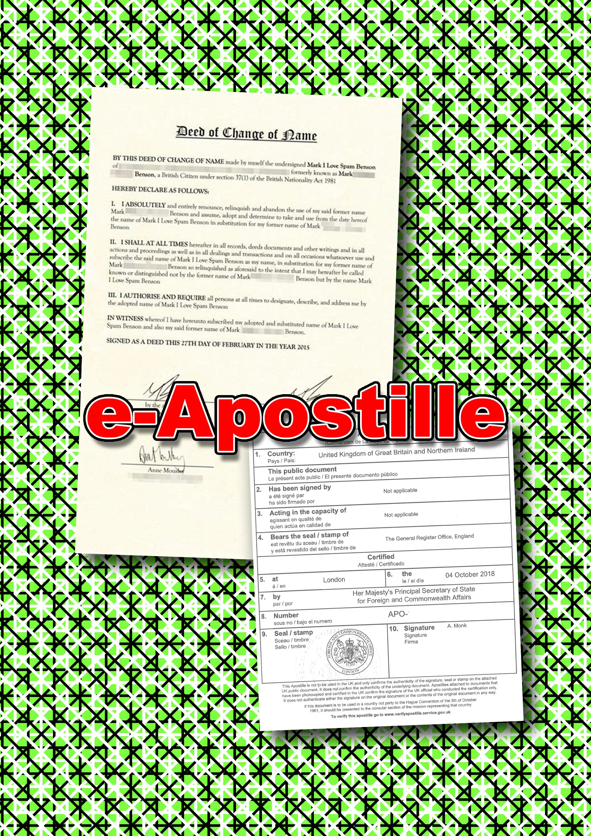 Deed Poll and UK FCDO e-Apostille