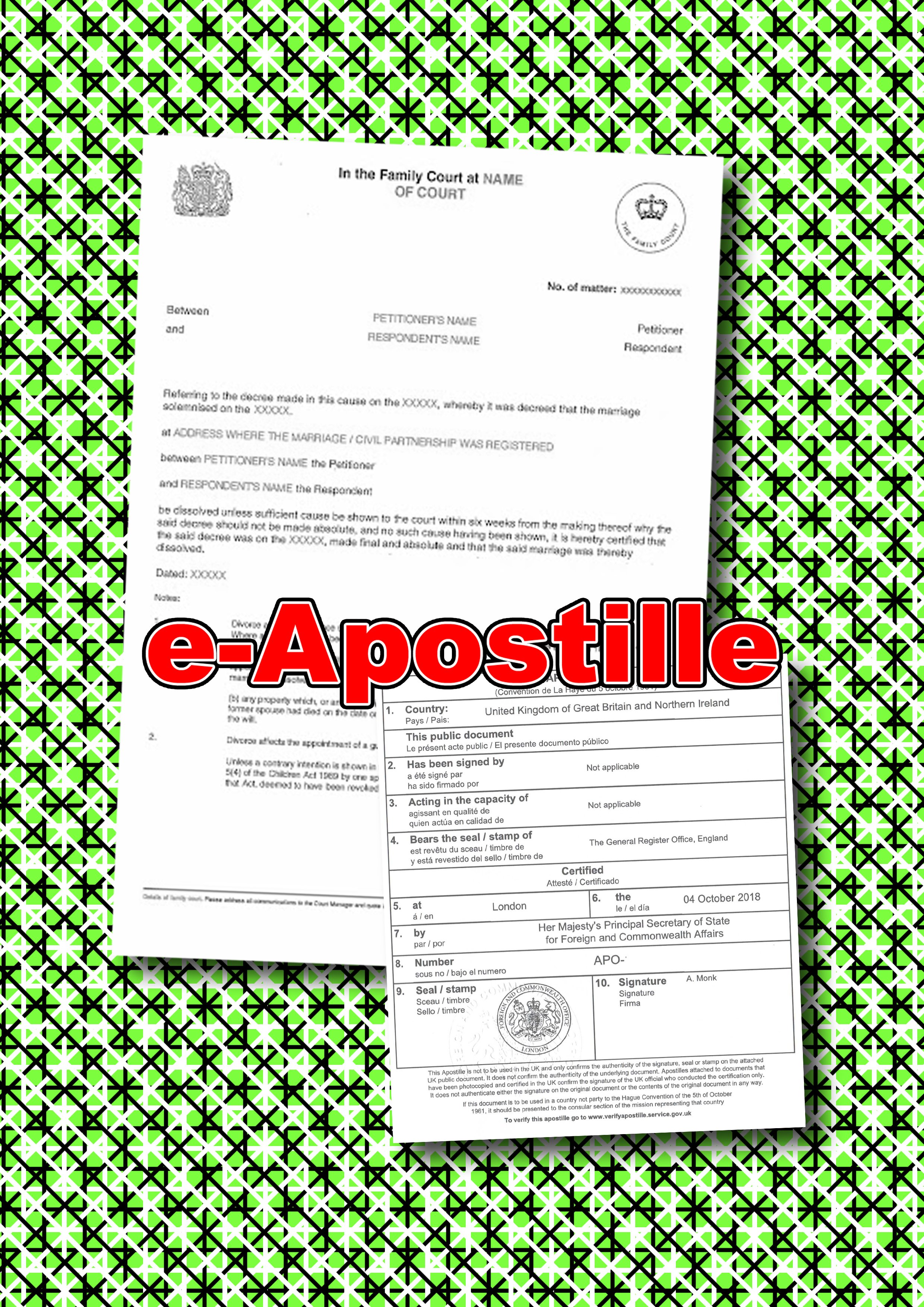 Decree Nisi and UK FCDO e-Apostille