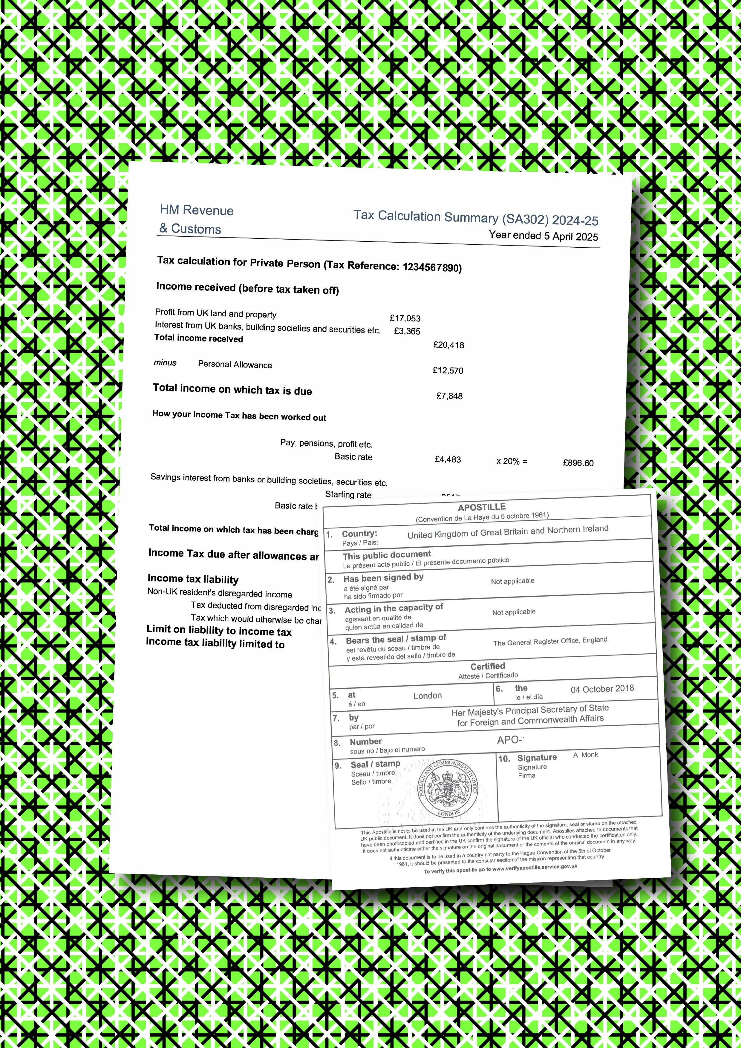 Tax Summary and Apostille