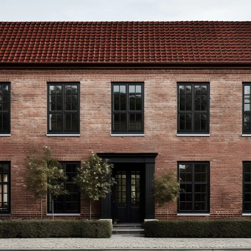 A Side facade of a a complete house renovation project in Klampenborg, Copenhagen, Denmark.