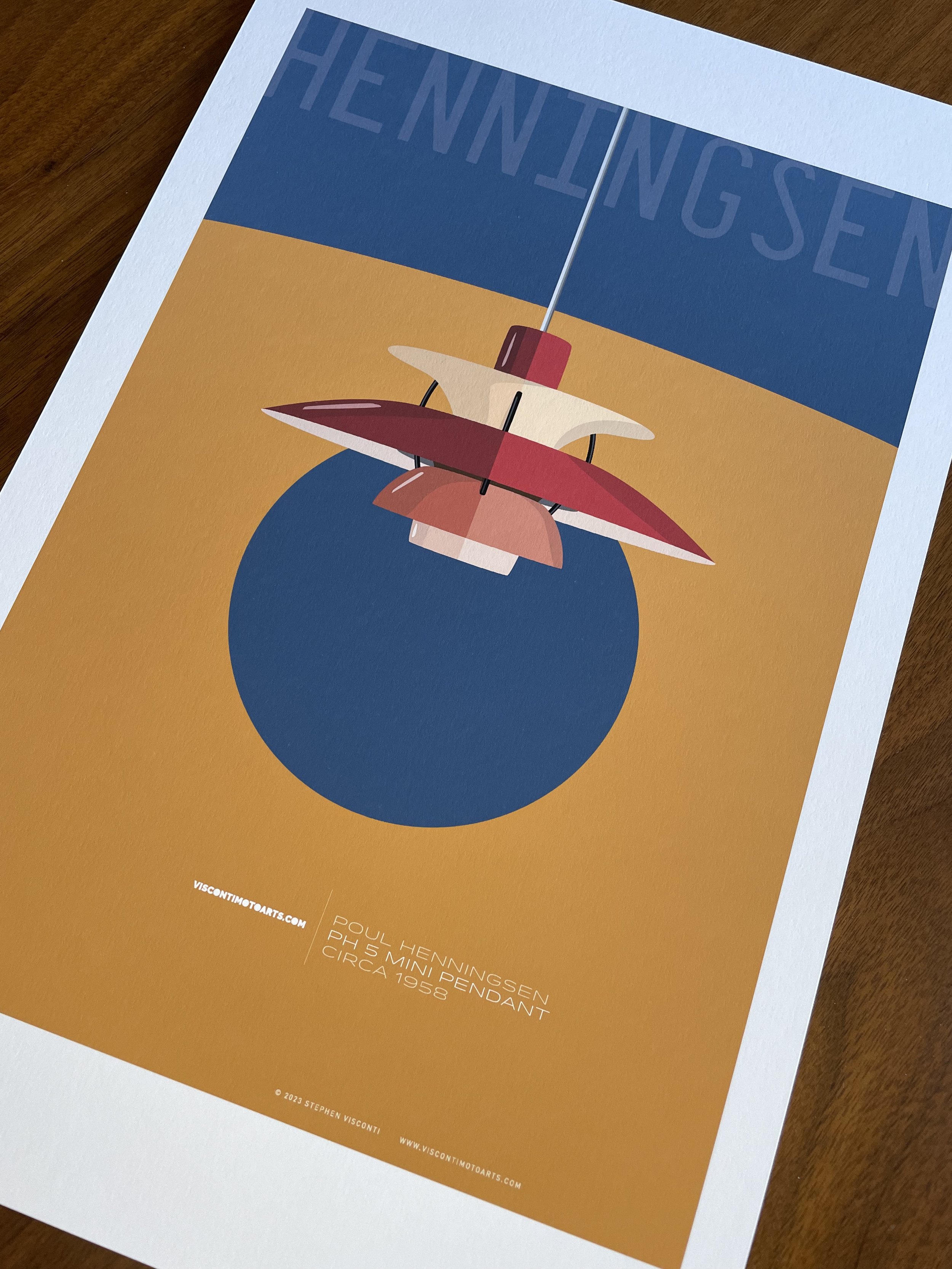 PH5 Mini Pendant by Poul Henningsen, Art Print