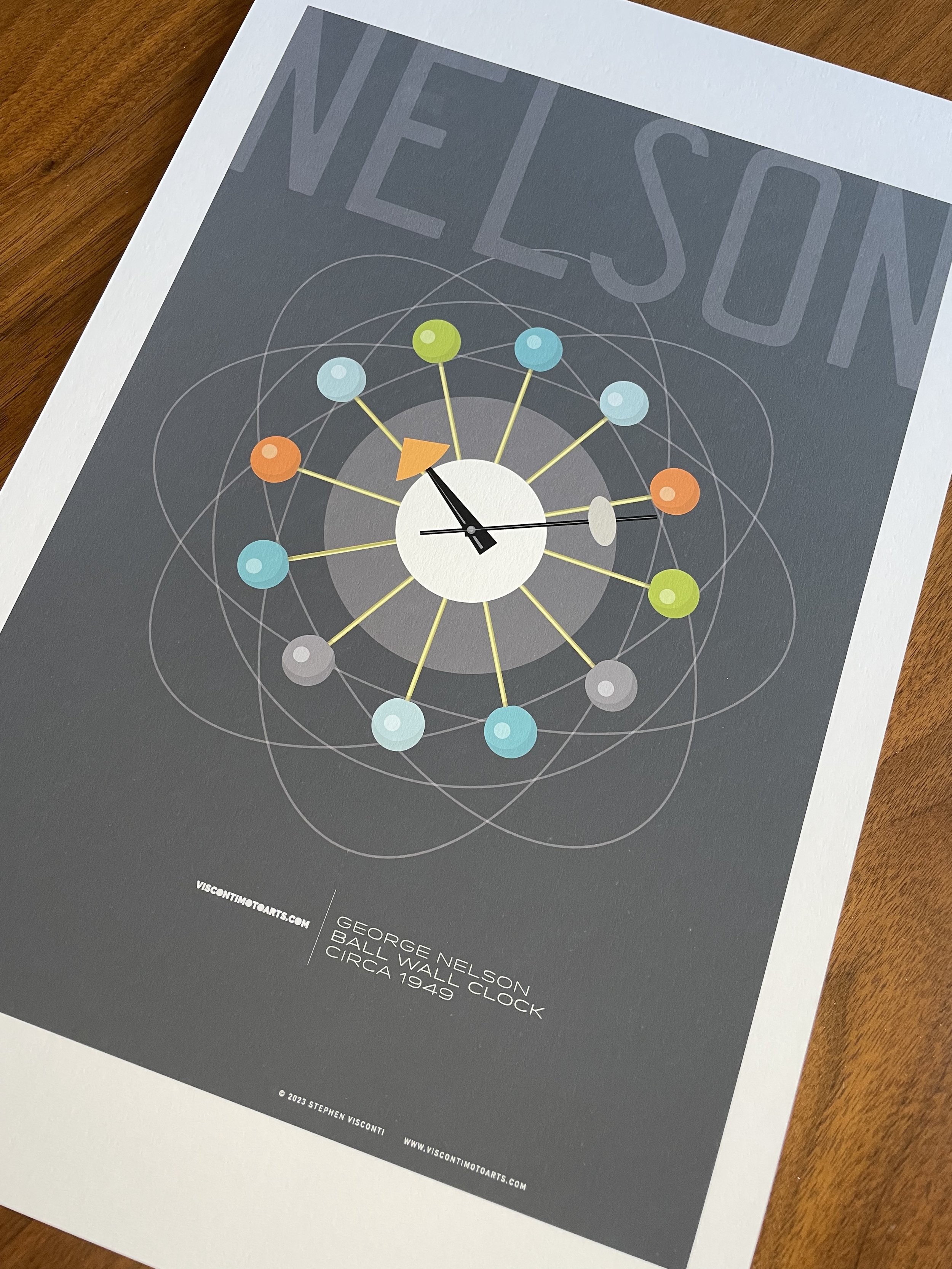 Ball Clock by George Nelson, Art Print