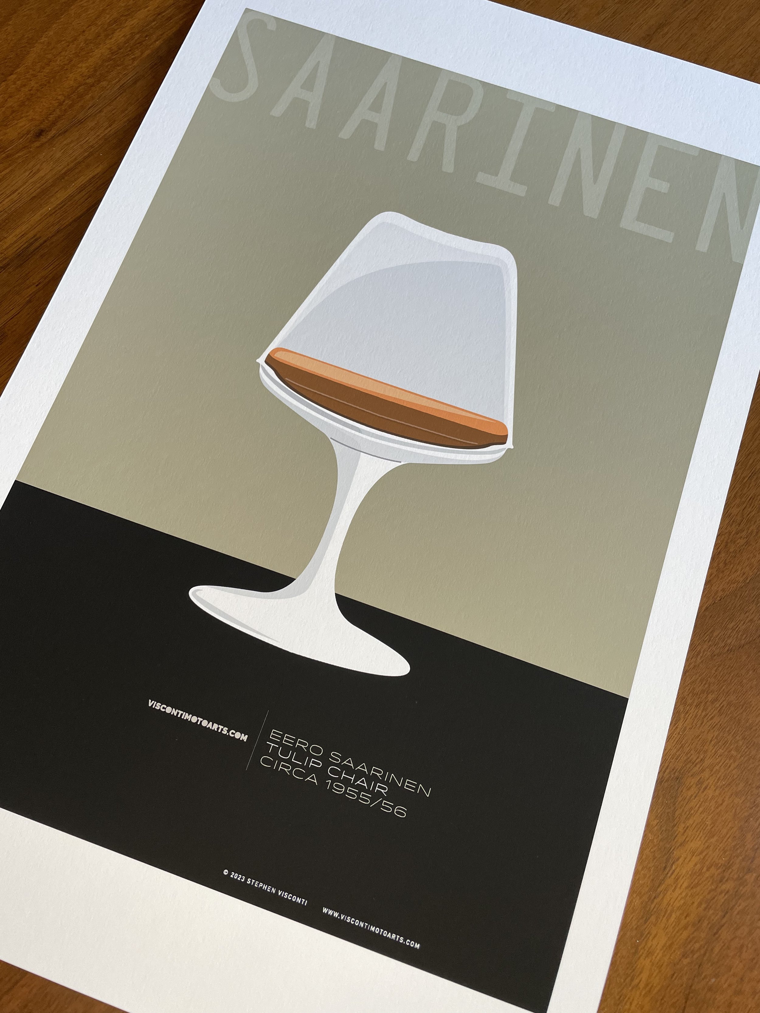 Tulip Chair by Eero Saarinen, Art Print