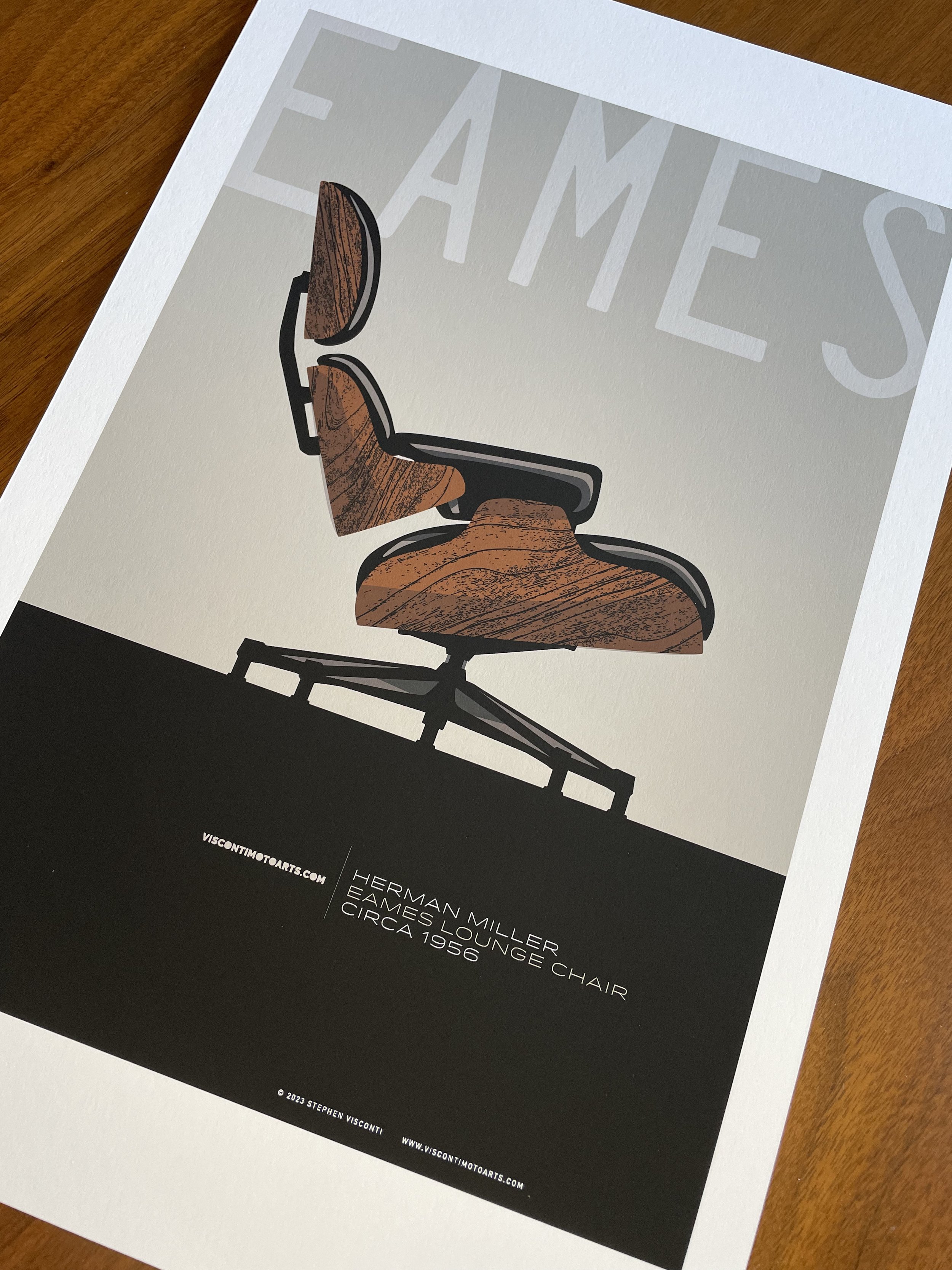 Lounge Chair by Charles & Ray Eames, Art Print