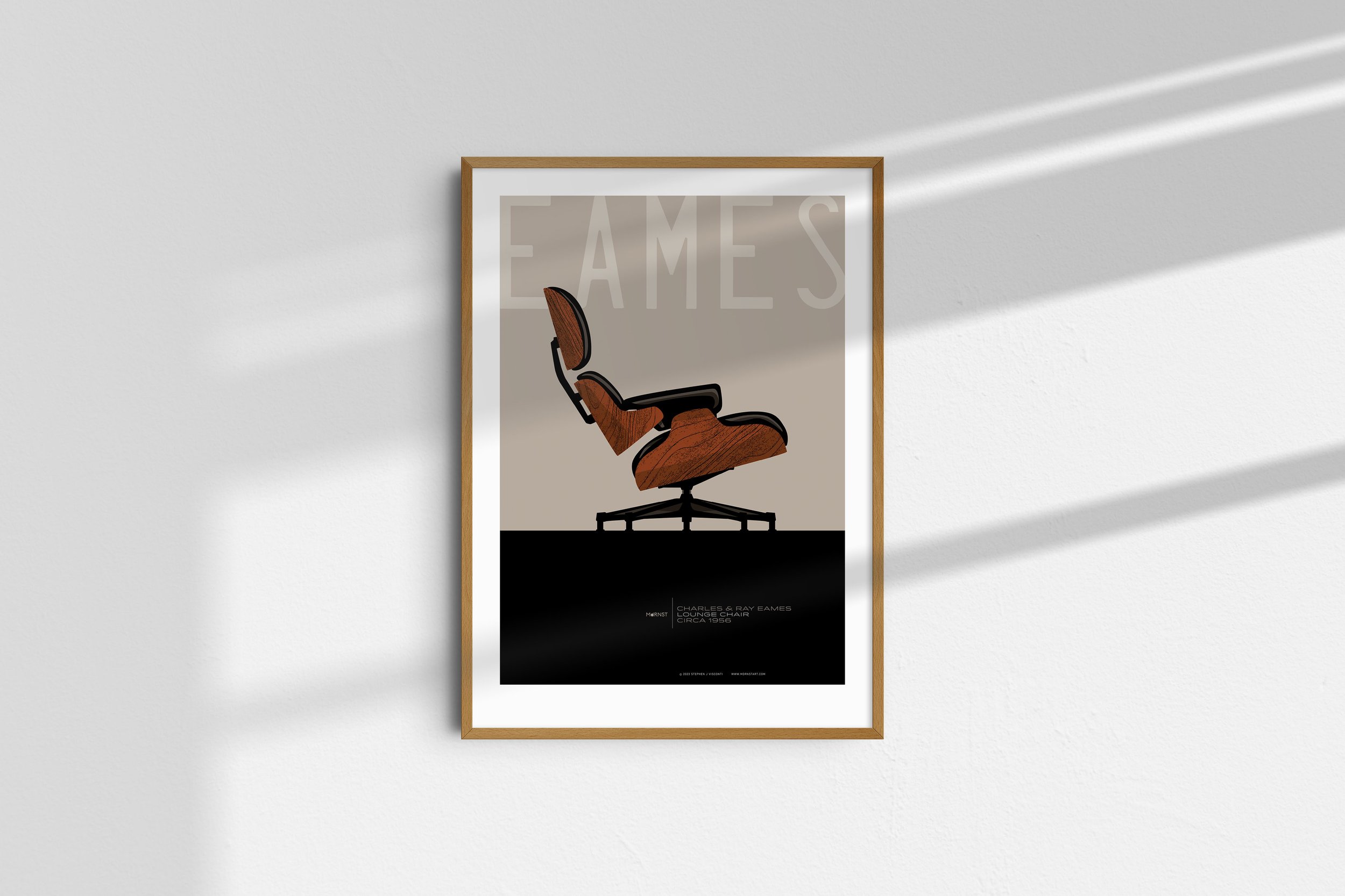 Lounge Chair by Charles & Ray Eames, Art Print
