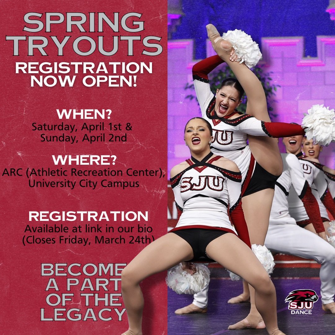 Instagram Feed post promoting 2023-2024 Spring Tryouts and encouraging registration.