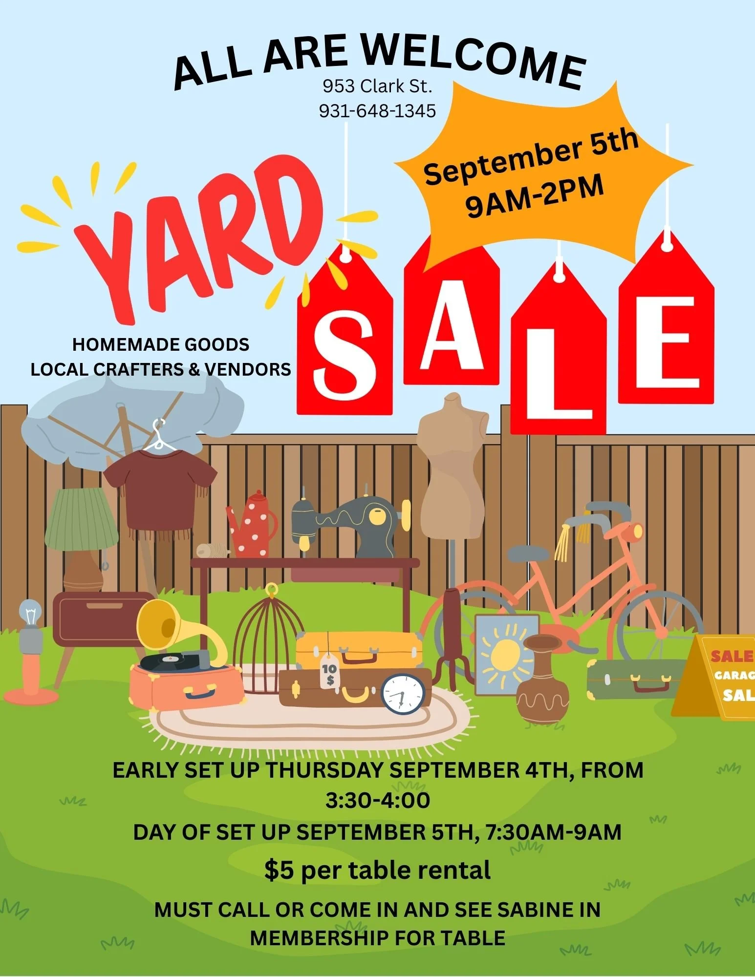 Monthly Yard Sale