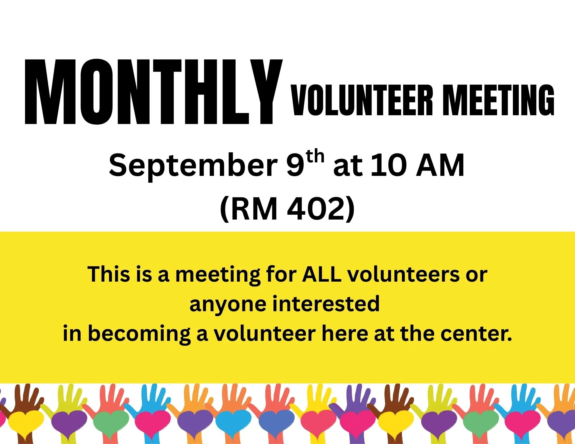 Volunteer Monthly Meeting
