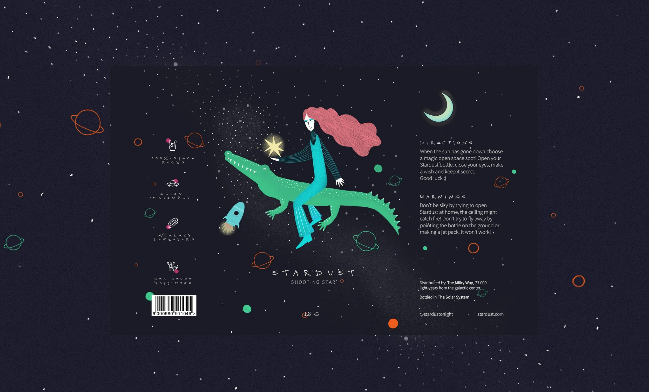 stardust label dark blue