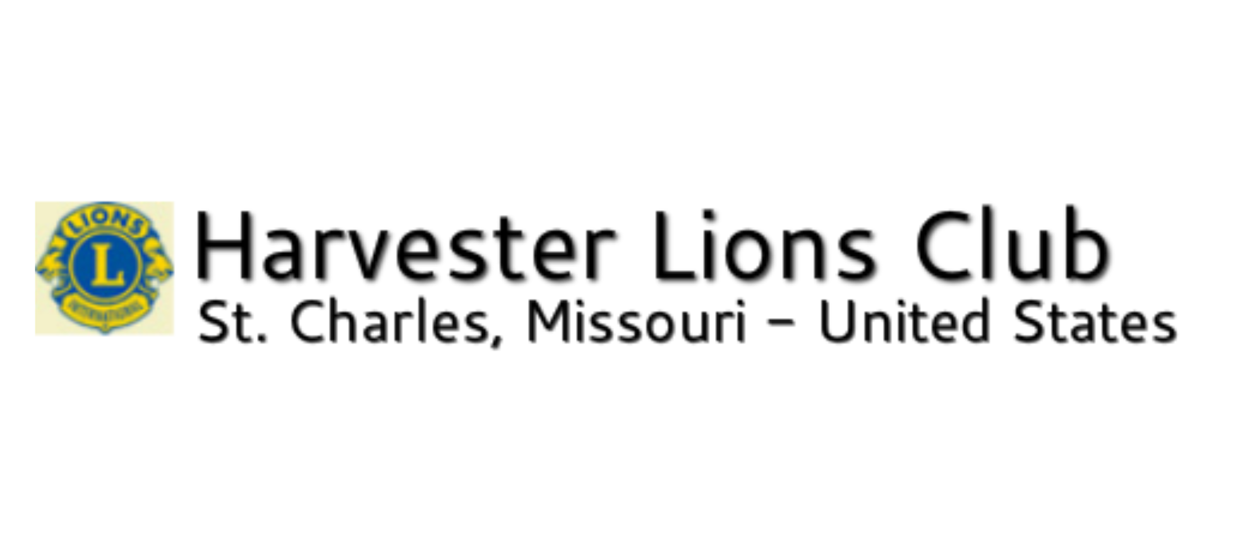 Lions Club International logo with a lion's head and the text 'Lions' and 'International' surrounding a blue circle with a yellow 'L' in the center.