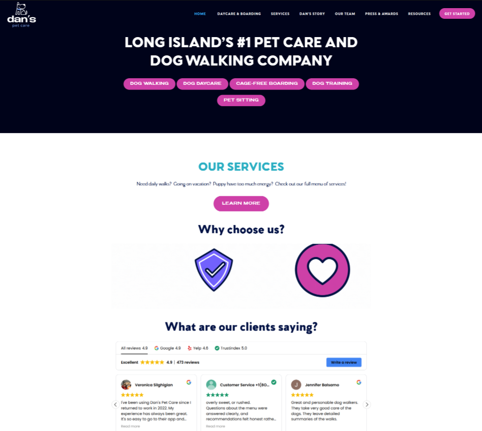 Dans Pet Care Website.png