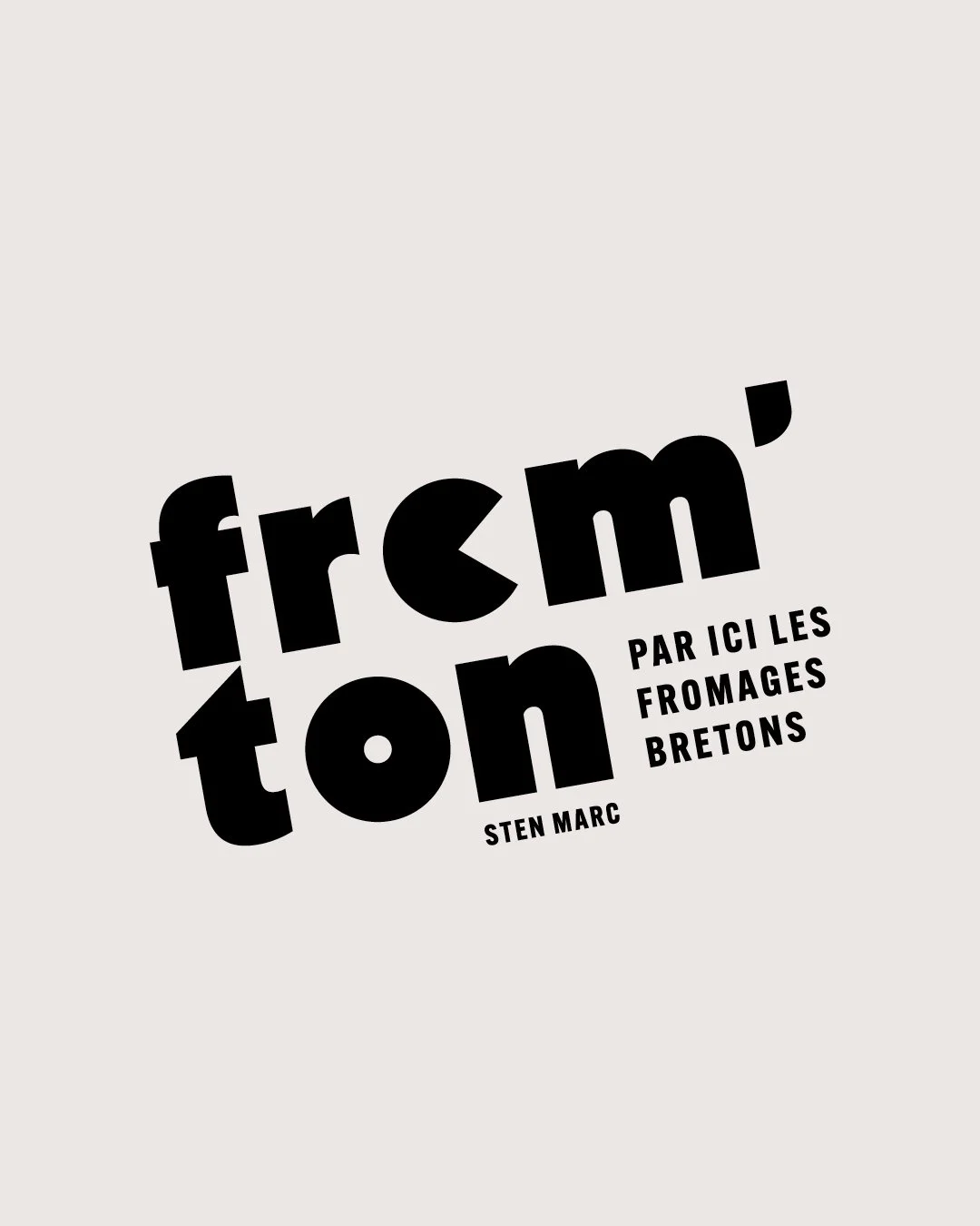 Le logo "from ton" et la mention "par ici les fromages bretons".
