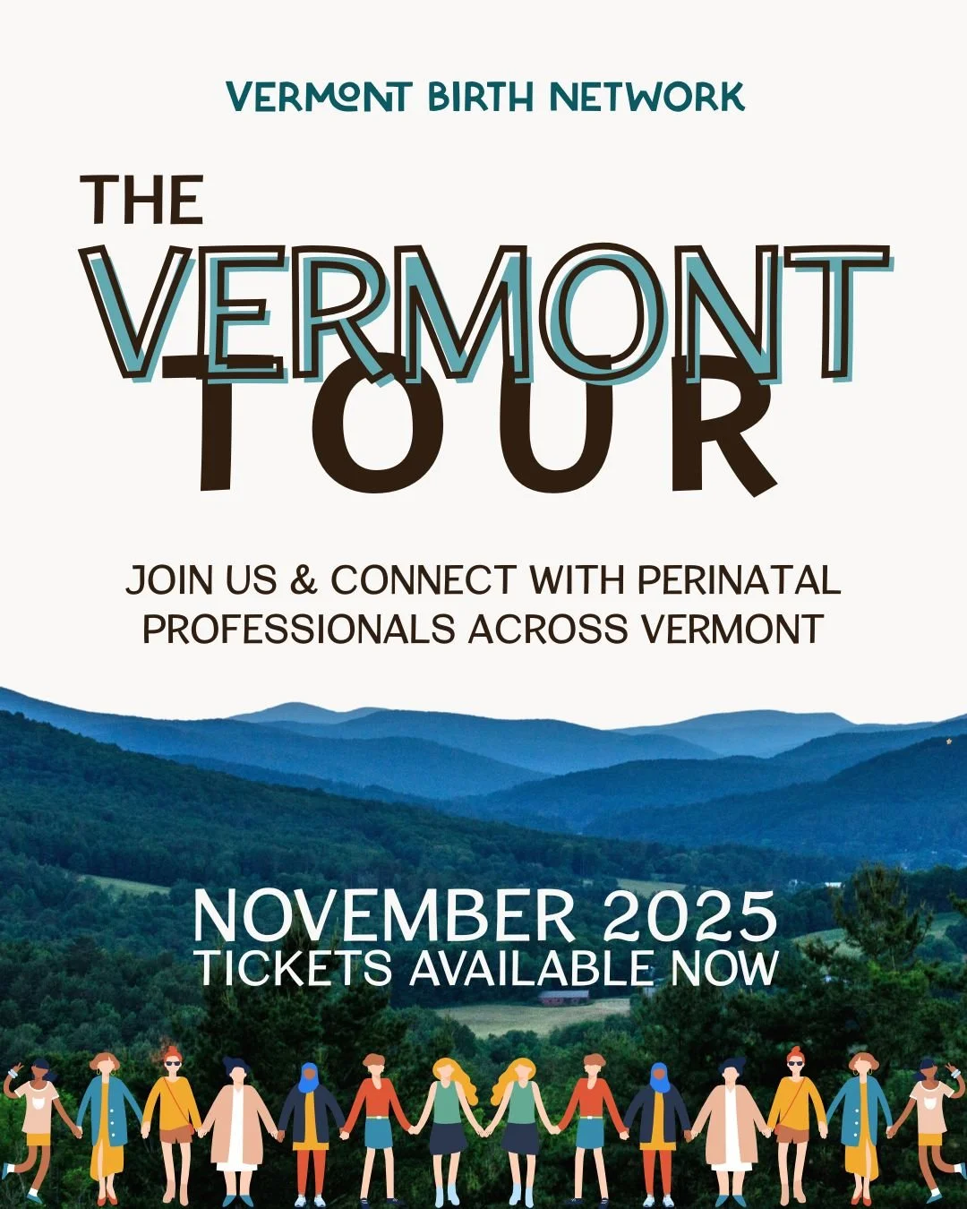 Vermont Birth Network is hitting the road! 🚙 

This November (and December), we&rsquo;re hosting networking events across Vermont for perinatal professionals &mdash; and we&rsquo;d love to see you there!!

Each event is unique, co-hosted with local 