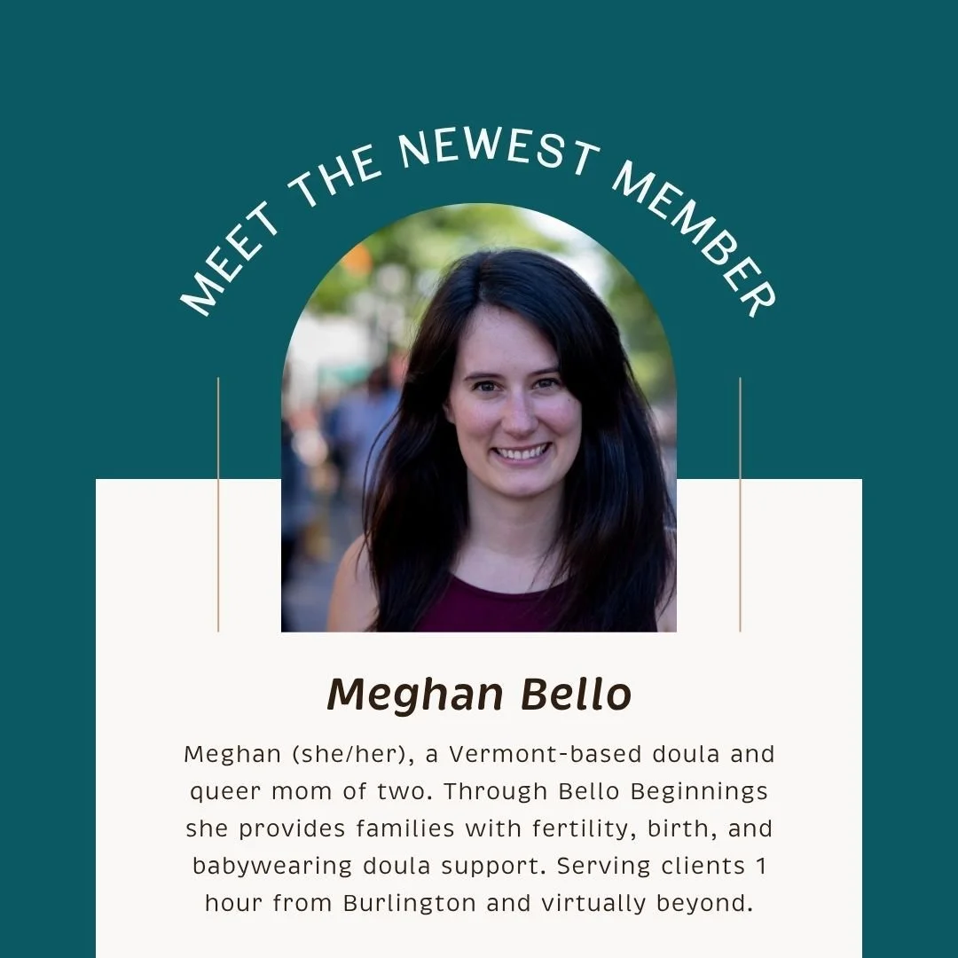 🌈 Welcome, Meghan Bello of Bello Beginnings! 🌈

We&rsquo;re so happy to welcome Meghan Bello (she/her), a Vermont-based doula and queer mom of two, to the Vermont Birth Network community! 💕

#VermontBirthNetwork #VermontBirthNetworkMember #BelloBe