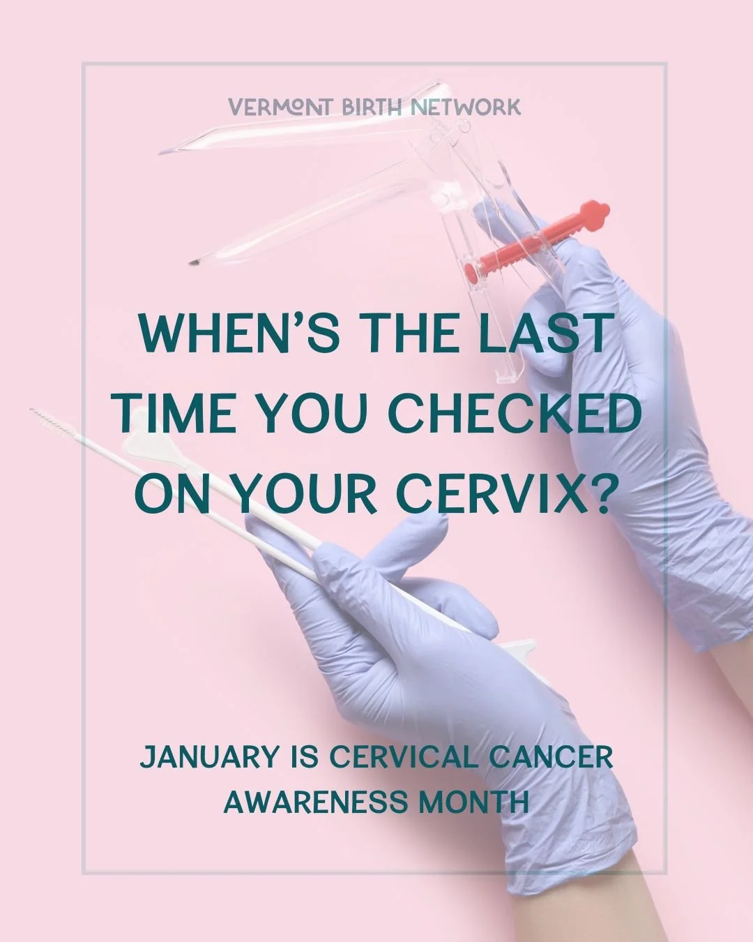 Did you know January is Cervical Cancer Awareness Month? 

Regular cervical health checks are a key part of overall health &mdash; especially through fertility, pregnancy, and postpartum seasons.

If you&rsquo;ve delayed care because of discomfort, p