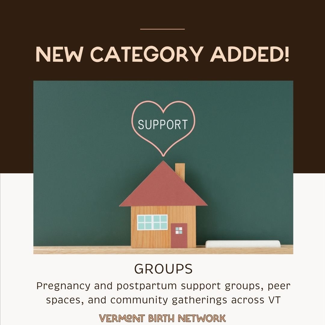 🌼🌟New Category Alert: Groups! 🌟🌼

We&rsquo;re so excited to introduce a new category in the Vermont Birth Network:  Groups! 🌿

From peer-led circles to facilitated support groups and community gatherings, these offerings create space to be seen,