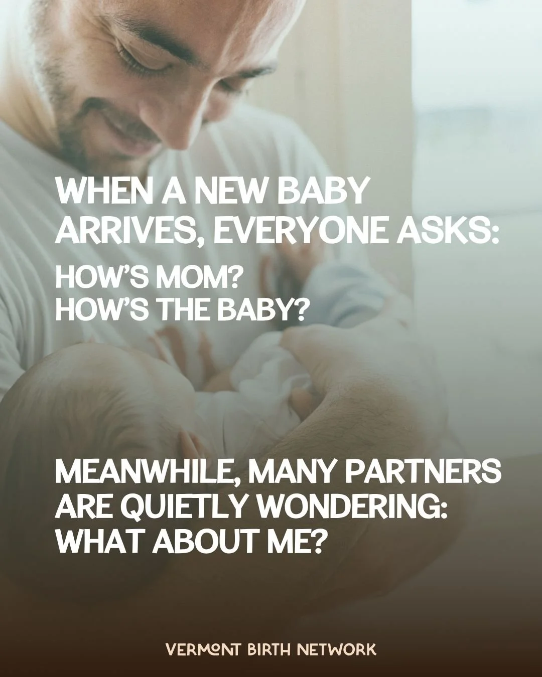 We talk a lot about maternal mental health (which matters deeply), but becoming a parent changes everyone, including dads and non-birthing partners.

A lot of partners feel like they need to keep it together...
And because of that, many stop talking 