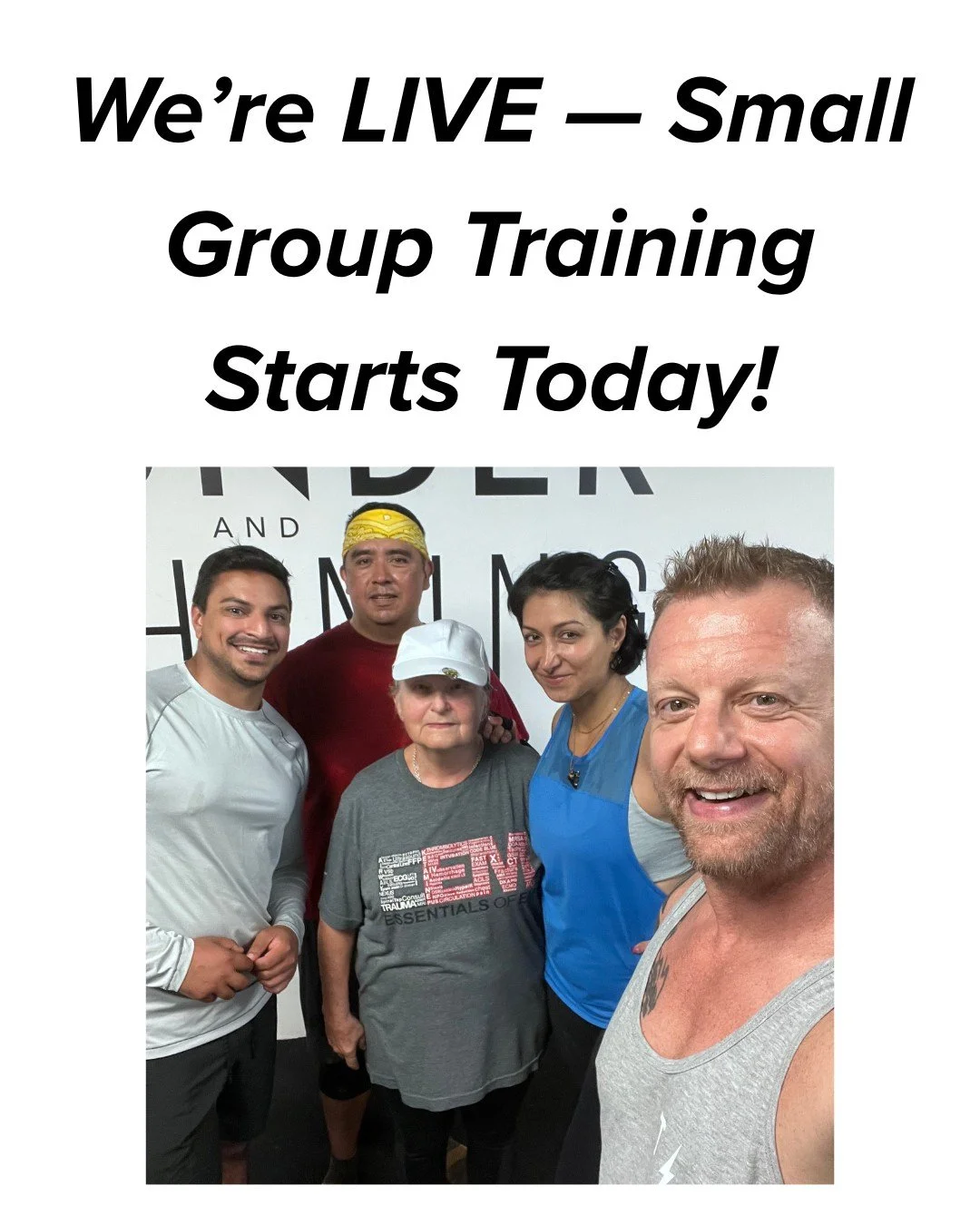 Our first Small Group Personal Training sessions kick off today. This is the perfect mix of personal coaching + group motivation.

If you&rsquo;ve been waiting for the right time, this is it. Limited spots left &mdash; send us a DM and claim yours no