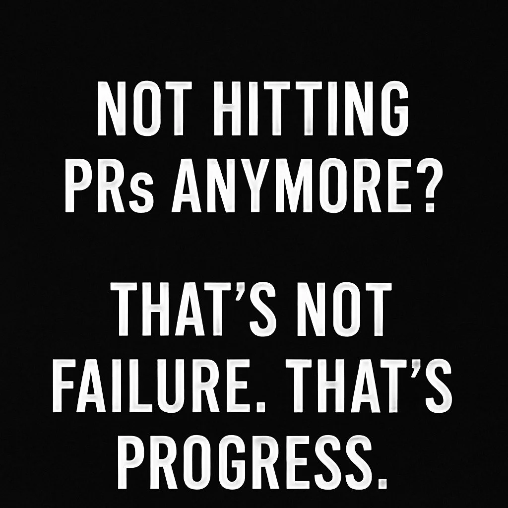 Hitting fewer PRs does not mean you are getting weaker. It means your training is evolving.

The real question is not how often you PR but how strong, healthy, and capable you are becoming over time.

Keep showing up. Keep progressing. Your best is s