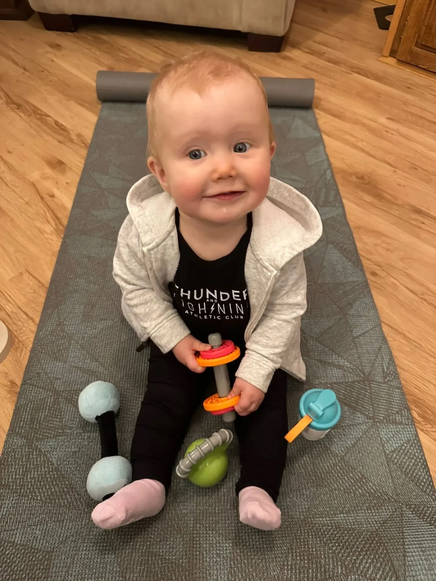 Meet our littlest (and definitely cutest) athlete, baby Lucy! 🩶💪

At just 11 months old, she&rsquo;s already repping Thunder and Lightning in her onesie and working on those gains with her baby weights. We might be biased (she&rsquo;s Teri-Lynn and