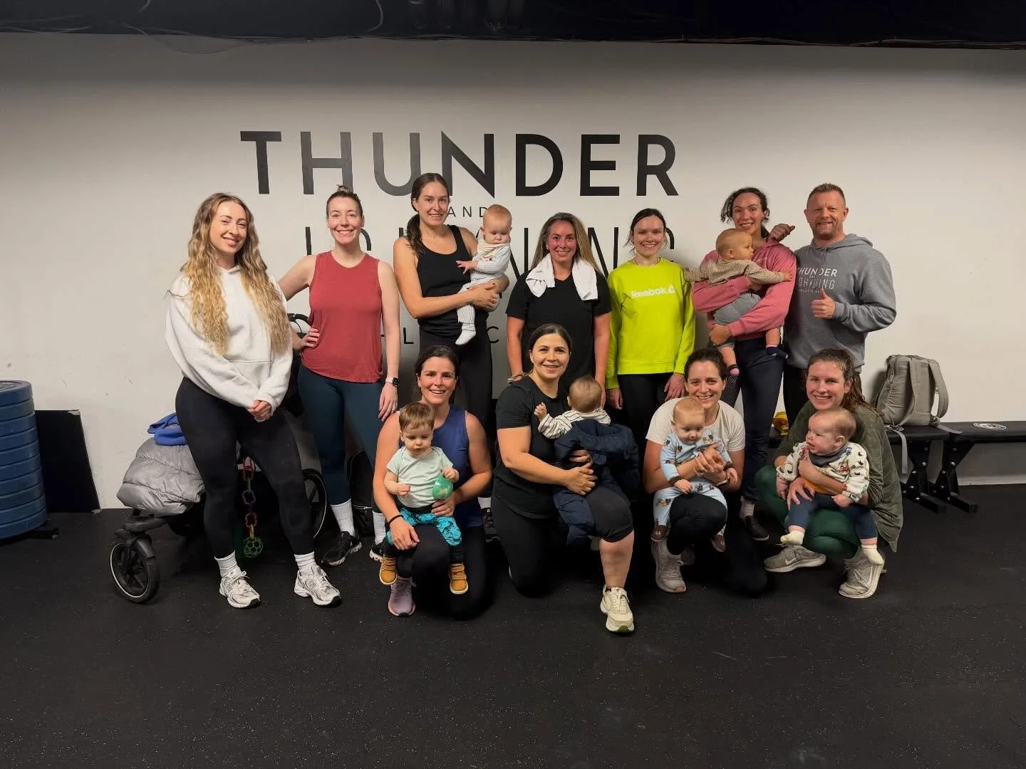 Just past the half way mark of our Mom &amp; Baby Strength Class. Everyone is doing so well and getting strong!!