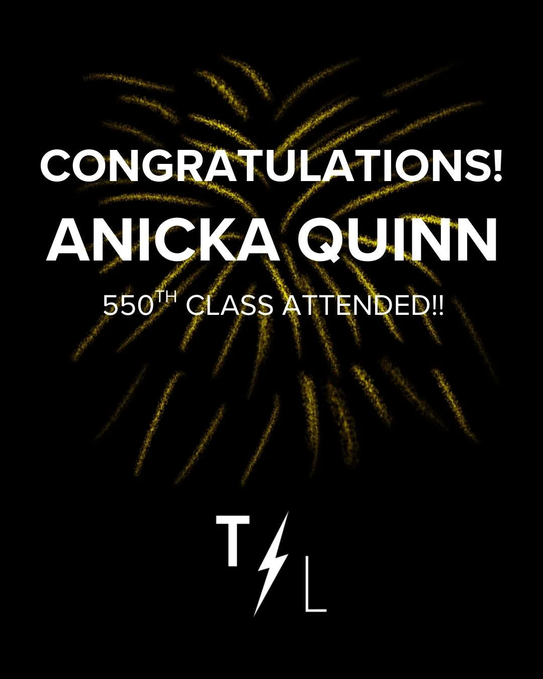 550 classes for Anicka! 💥⚡

Anicka just hit her 550th class at Thunder &amp; Lightning!  If you know her, that probably doesn&rsquo;t surprise you one bit.

She&rsquo;s been training with us since well before we even opened our doors, and has been a