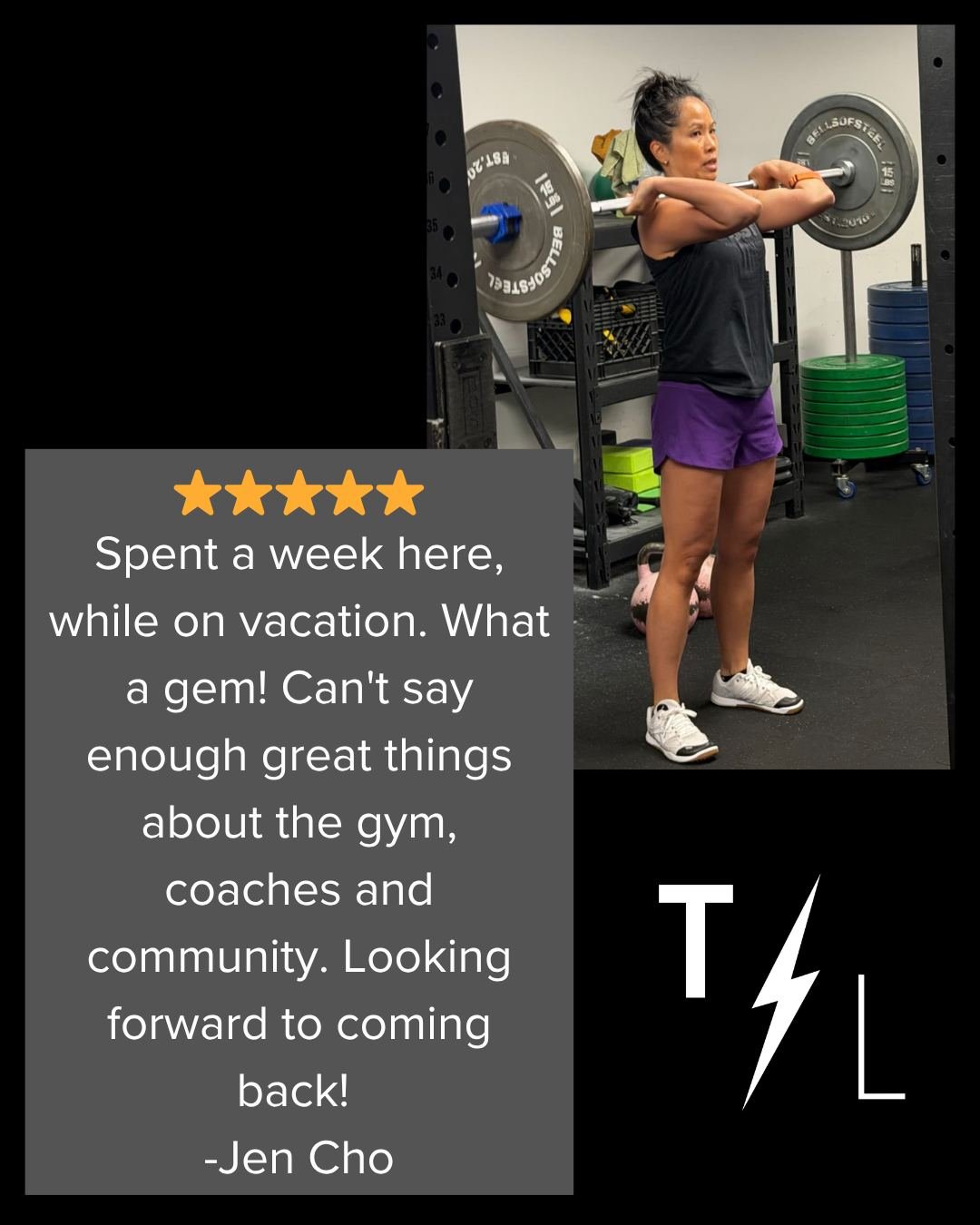 "Spent a week here, while on vacation. What a gem! Can't say enough great things about the gym, coaches and community. Looking forward to coming back!"

Thank you, Jen! 💜

It was such a pleasure having you with us. We loved getting to trai