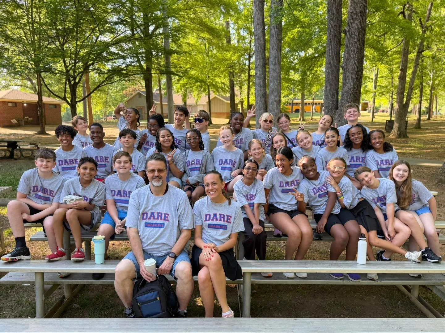 Our fifth grade students had a great time celebrating D.A.R.E. Day in the Park alongside BCA, Hillcrest, Eastlawn, and Newland.

From riding the train and carousel to kickball, dodgeball, and playground fun, the day was full of energy and laughter. T