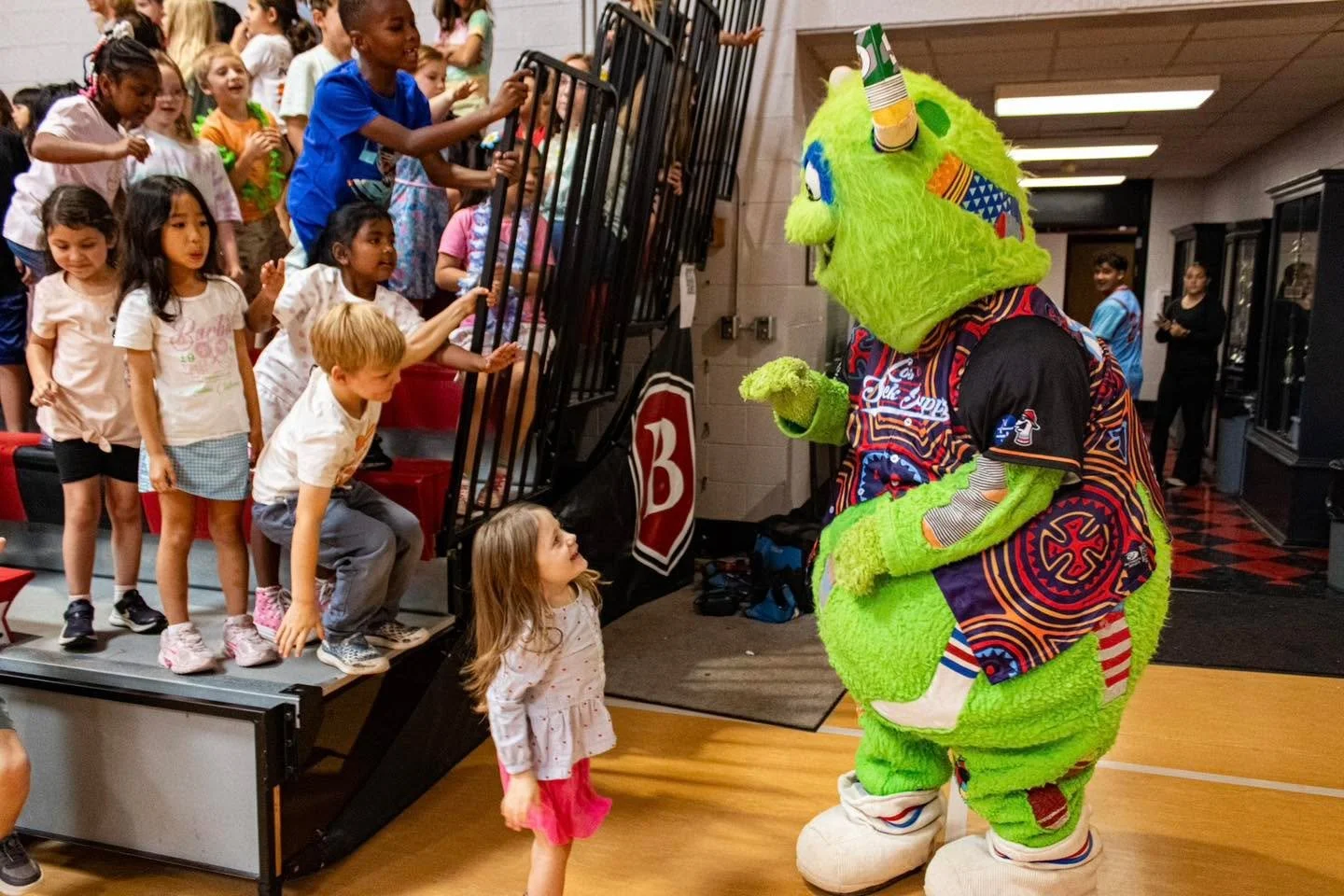 Lower School May Term brought big league fun to campus with a special visit from the Burlington Sock Puppets! Sock Puppets team members led students and teachers through games, activities, and plenty of high-energy fun. Their uniquely mythical, fuzzy