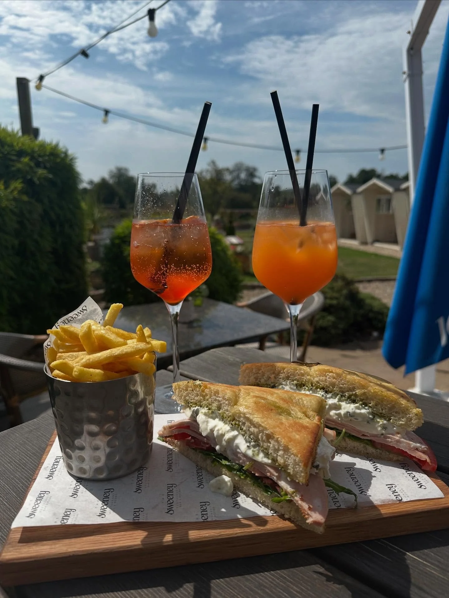 Why not join us and get some Italian inspo 🇮🇹 

Try our artisan Tuscan bread sandwich filled with fresh pesto, burrata and mortadella paired with a classic @aperolspritzuk or why not swap out the soda for oj 🍊 

Sandwich menu is available Monday-S
