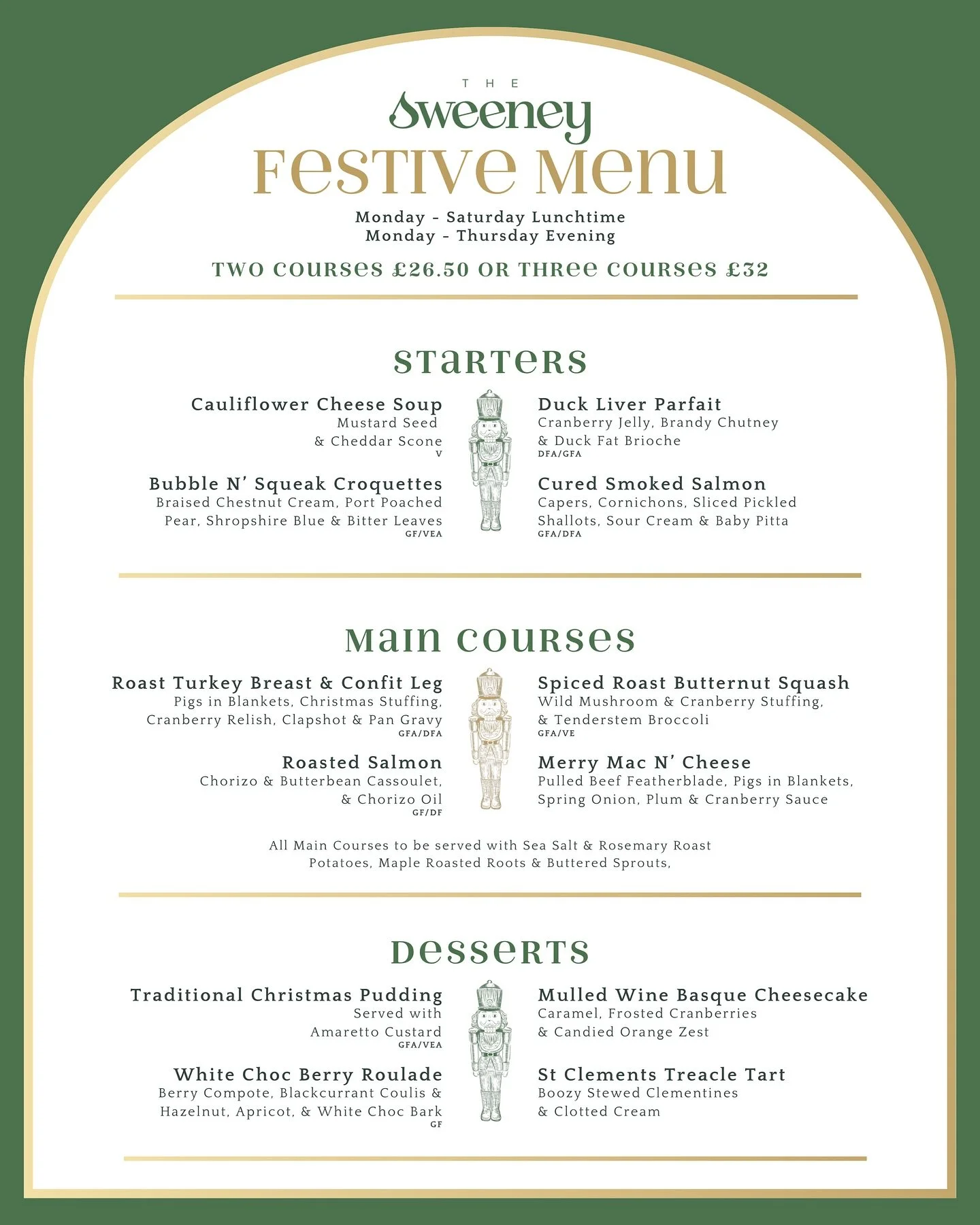Looking for something a little different this festive season? 

Our Festive Menu offers a relaxed, refined alternative to the usual Christmas party, while still giving you all the seasonal atmosphere you&rsquo;re craving. Gather, celebrate and enjoy 