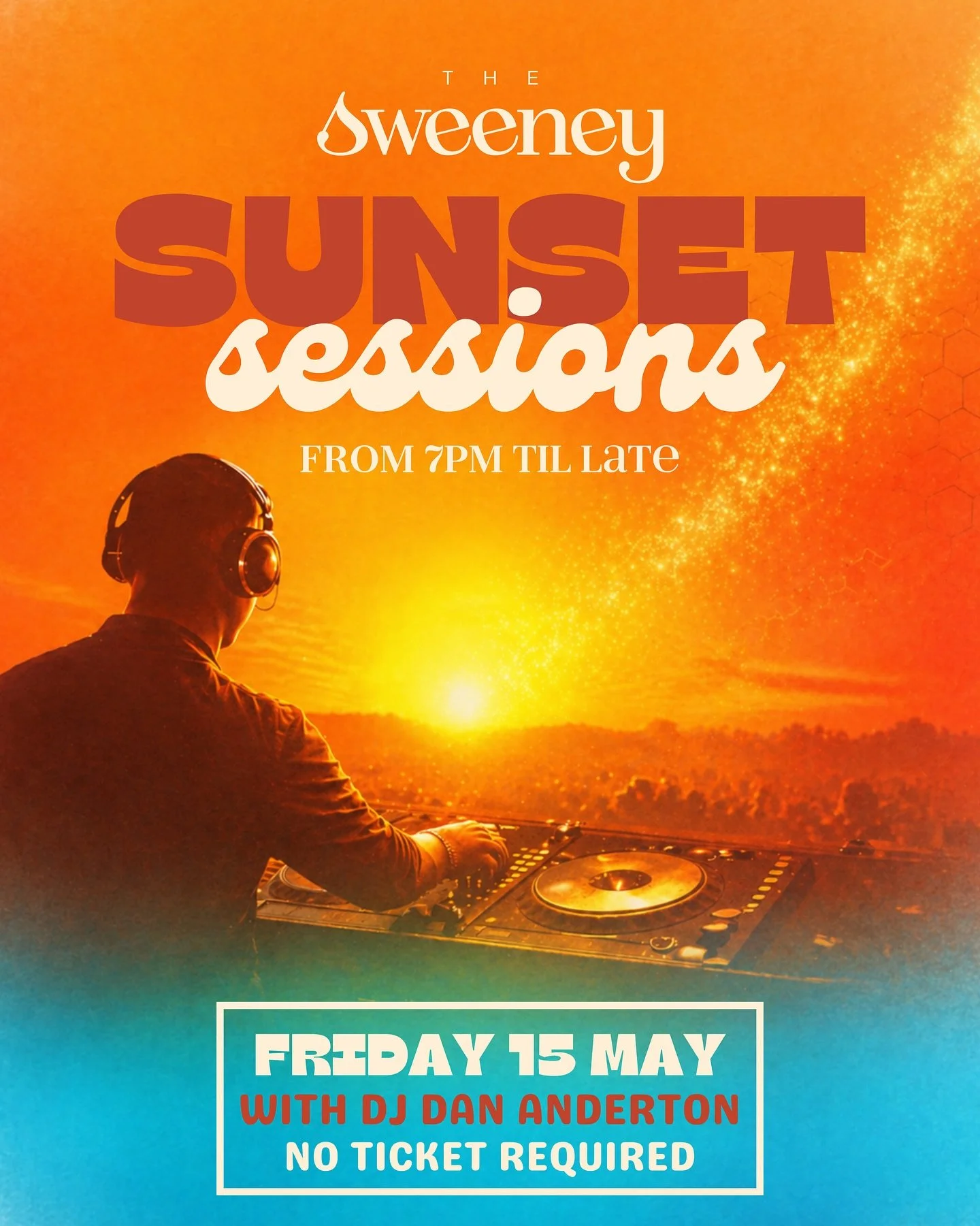 𝑺𝒖𝒏𝒔𝒆𝒕 𝑺𝒆𝒔𝒔𝒊𝒐𝒏𝒔 𝒂𝒕 𝑻𝒉𝒆 𝑺𝒘𝒆𝒆𝒏𝒆𝒚 ☀️

Join us on Friday 15th May and see in the sunset.

From 7pm, DJ @dananderton_ will be playing an uplifting, feel-good set to carry you into the evening.

Our full menu will be available ins