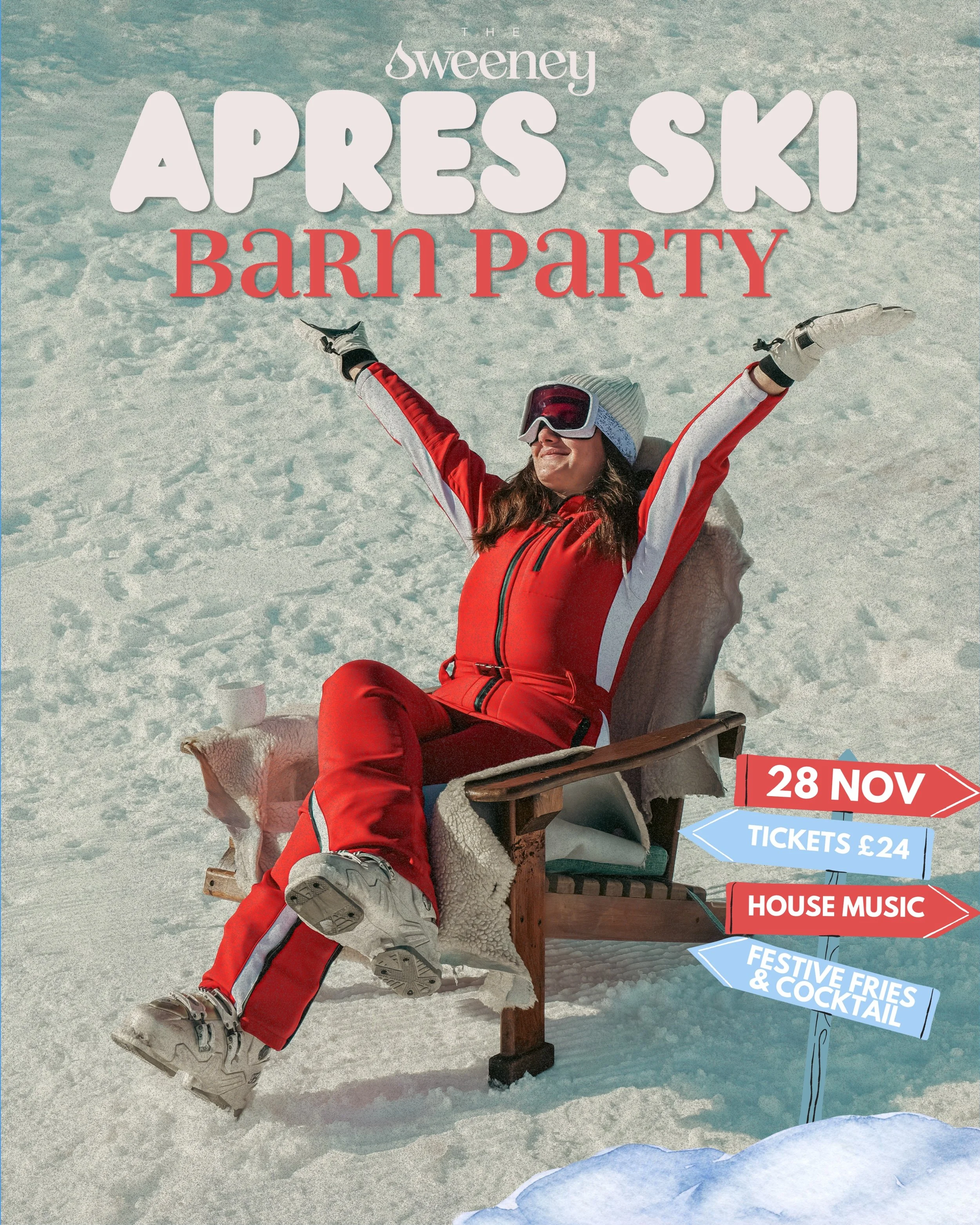 APR&Eacute;S SKI BARN PARTY ❄️🎿

You loved our Sunset Sessions so we&rsquo;re bringing them into winter! @dananderton_ is back on the decks all night long. 🍸🎶

Join us on Saturday 28th November for a winter party in the barn, with everything you n