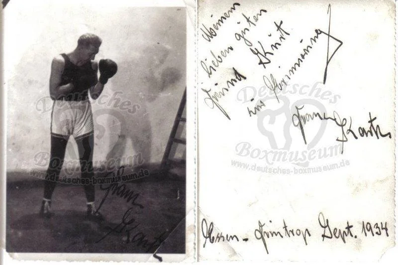 Franz Kartz, Boxer des B.C Ringfrei 1921 Oberhausen, Teilnehmer der 1932 Olympiade in Los Angeles. Trat für Deutschland in der Weltergewichtsklasse an.