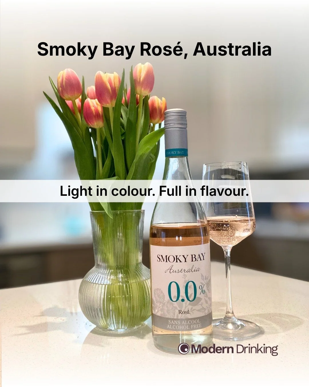 Light in colour. Full in flavour. Smoky Bay Ros&eacute; 0.0% from Australia surprised me&mdash;fresh, lightly sweet, and perfect with creamy shrimp pasta. Would buy again for patio season. Save for the facts on slide 4!
@smokybaywines 

#nonalcoholic