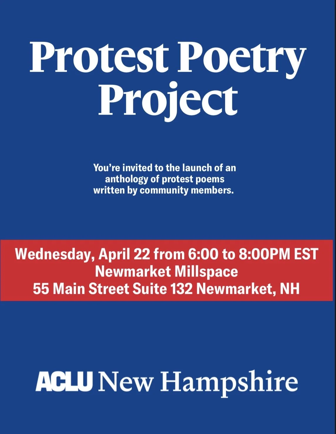 ACLU Protest Poetry Project