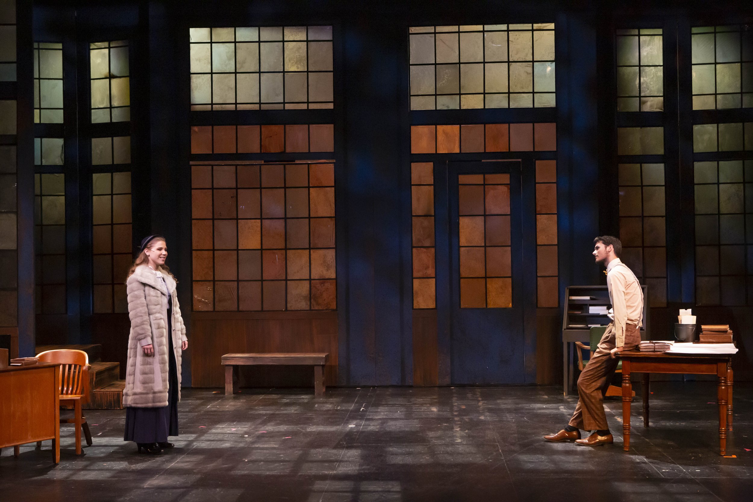 Bailee Laux and Isaac Bacon in An Enemy of the People