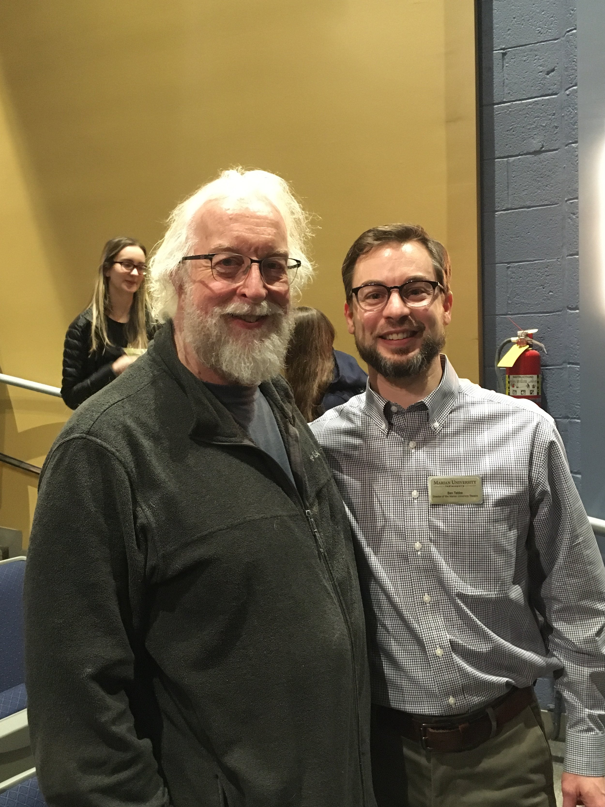 With playwright Robert Falls after production of An Enemy of the People