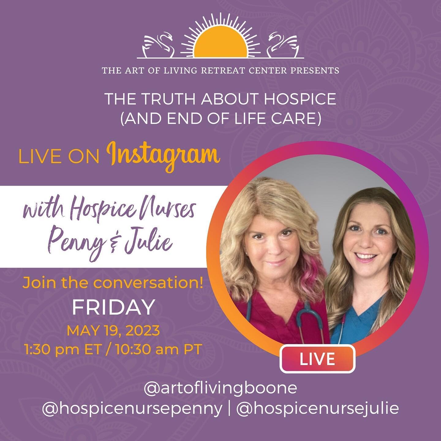 Join us this Friday on Instagram LIVE!