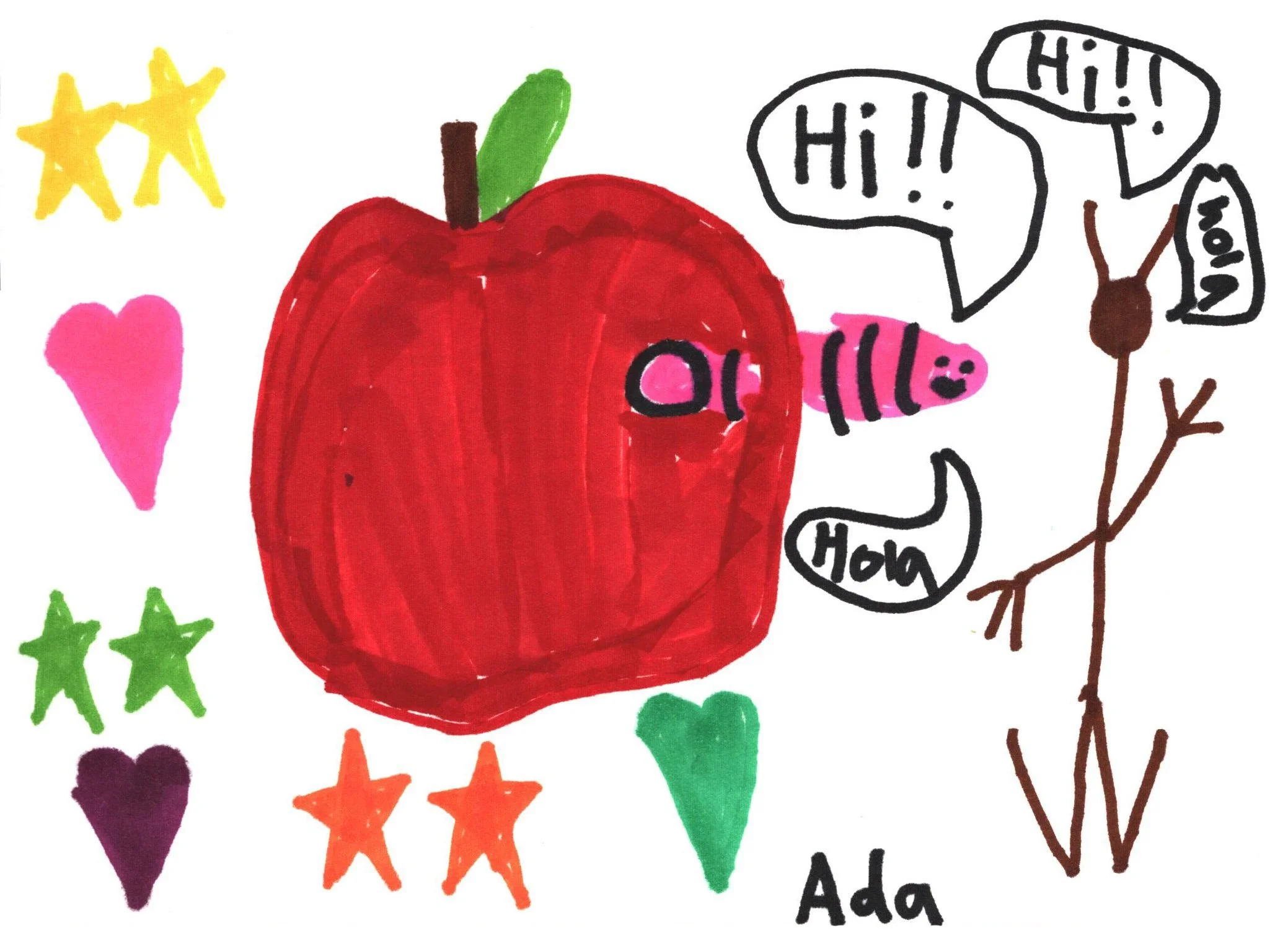 "New Friends" by Ada, 5x7"