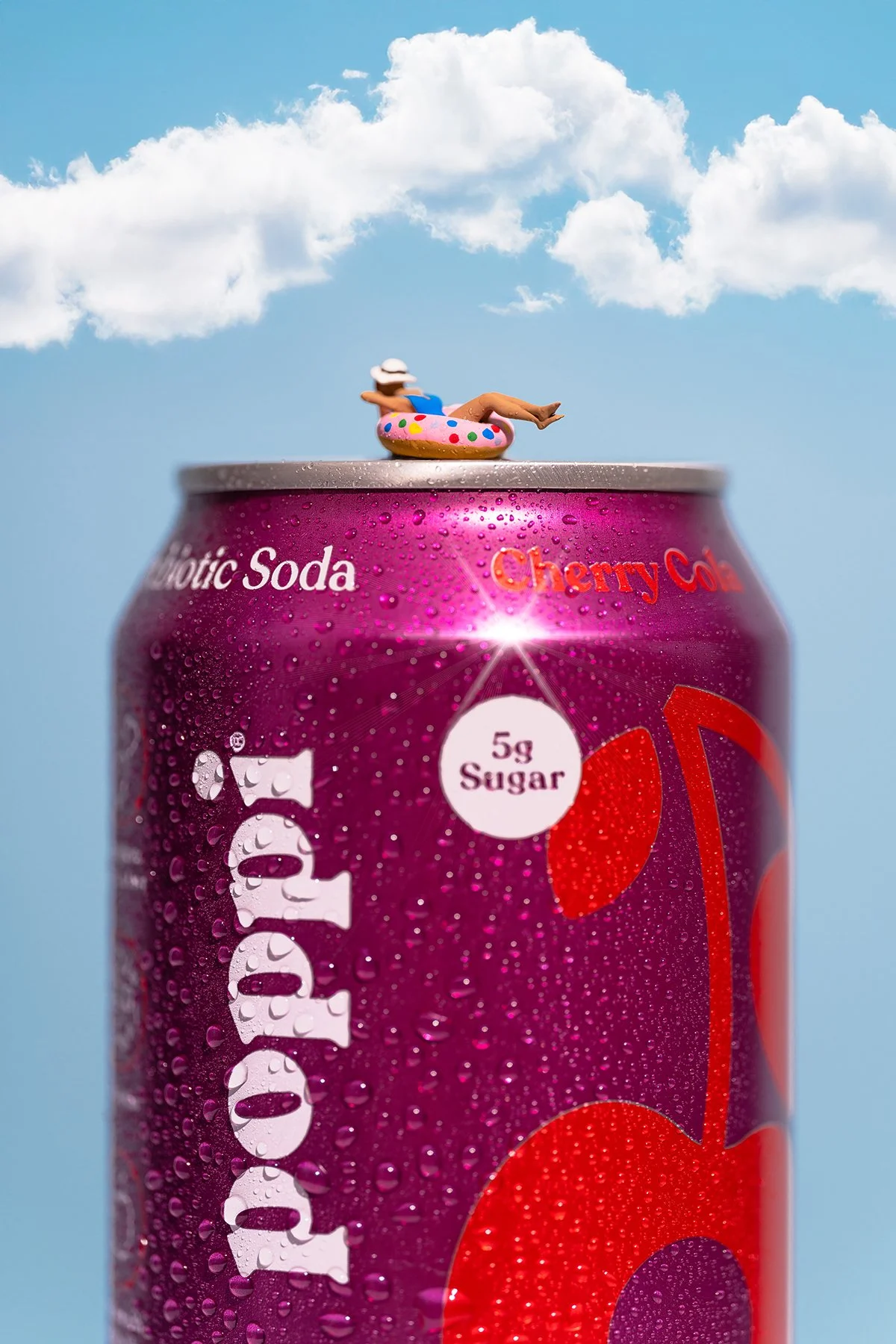 Playful beverage product shoot concept 