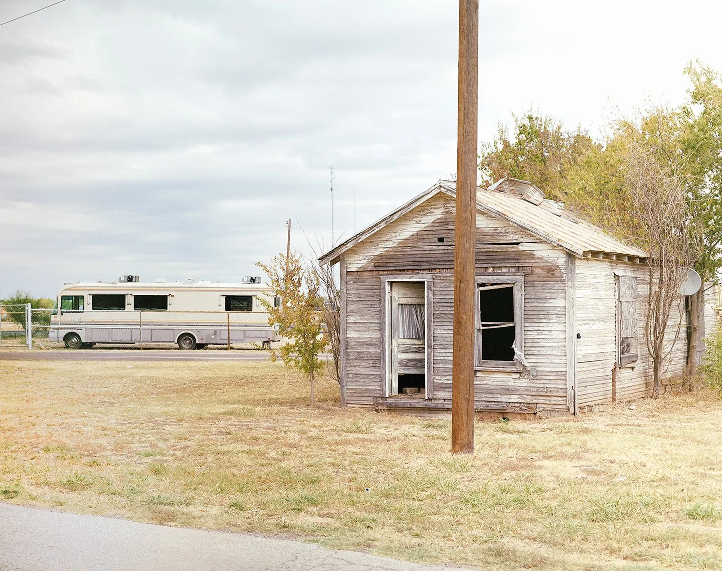 West Texas Fine Art Photography, abandoned shack with an RV behind it. Photography Print.