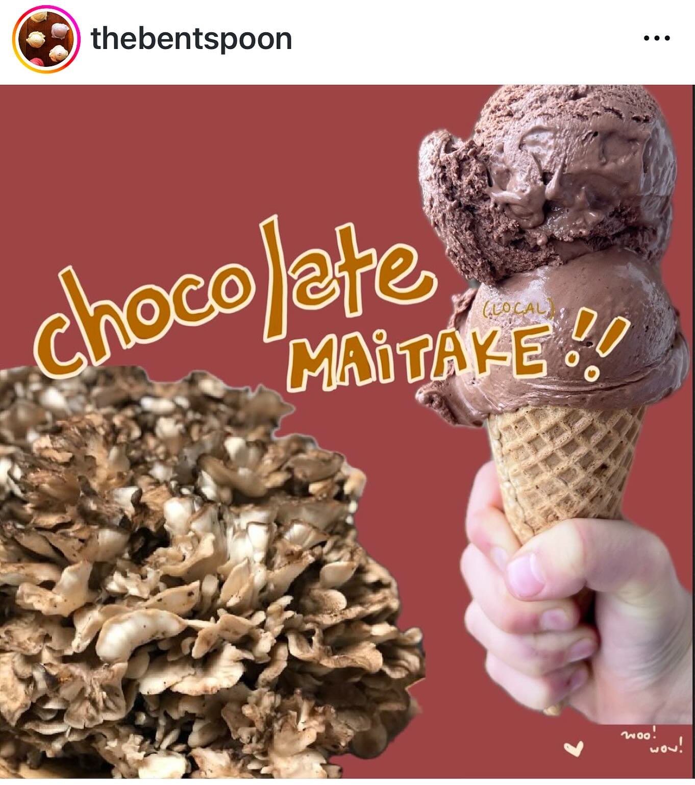 All hail, @thebentspoon for #flavorbombing #thanksgiving #maitake ice cream. Not enough #hashtags in the world to post. 🫶🏼