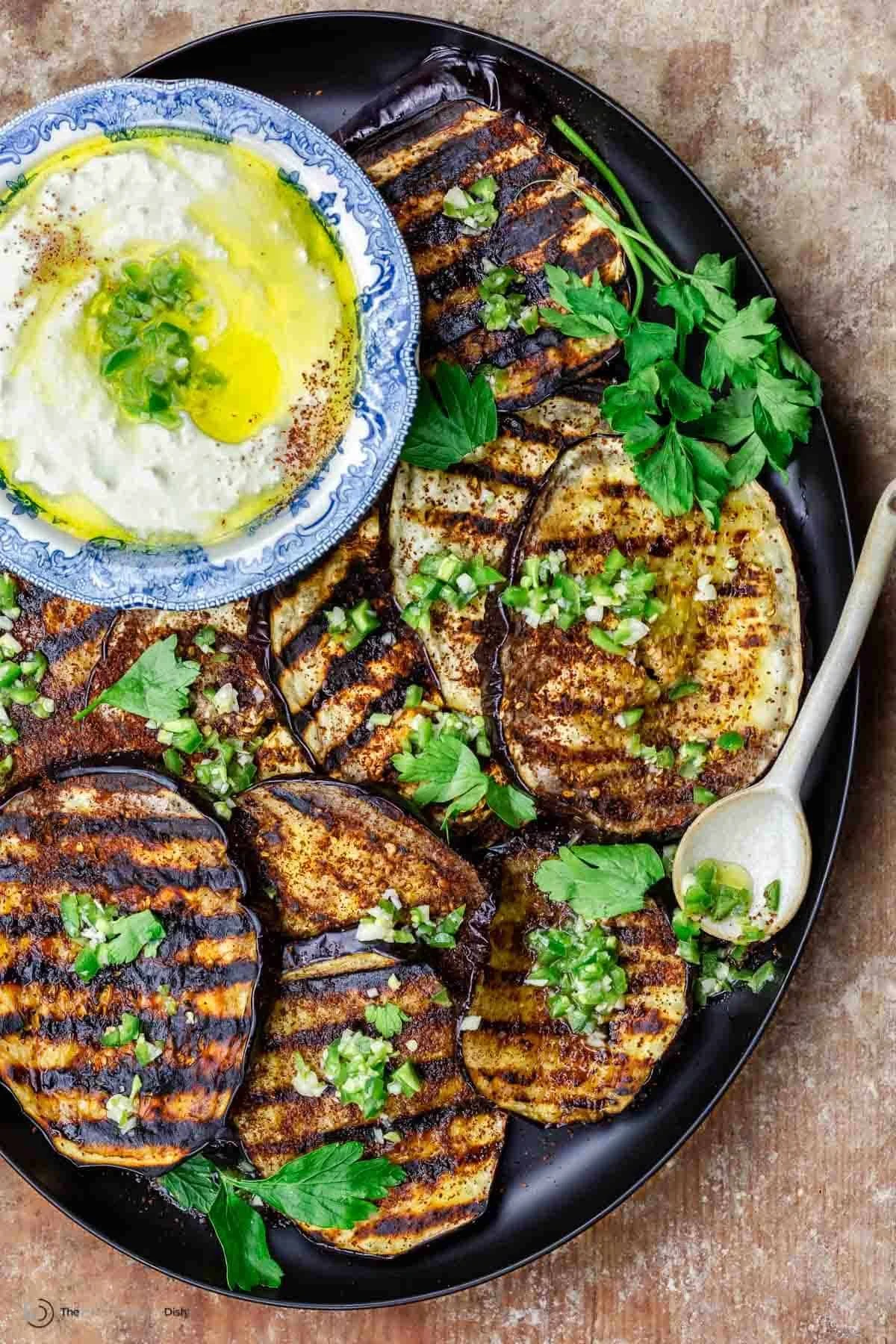 Grilled Eggplant with Whipped Feta