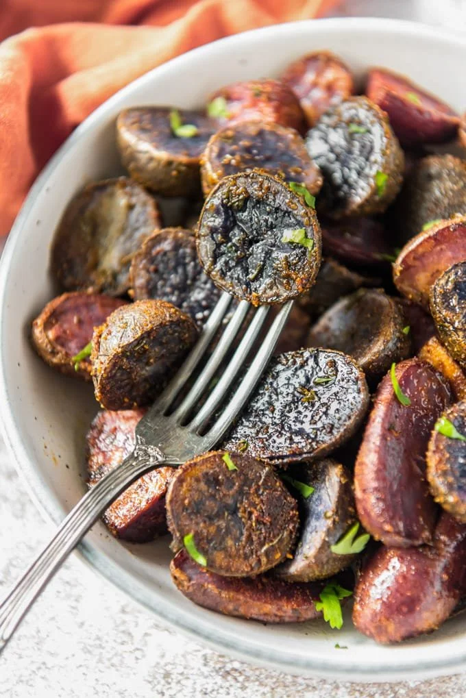 Roasted Purple Potatoes