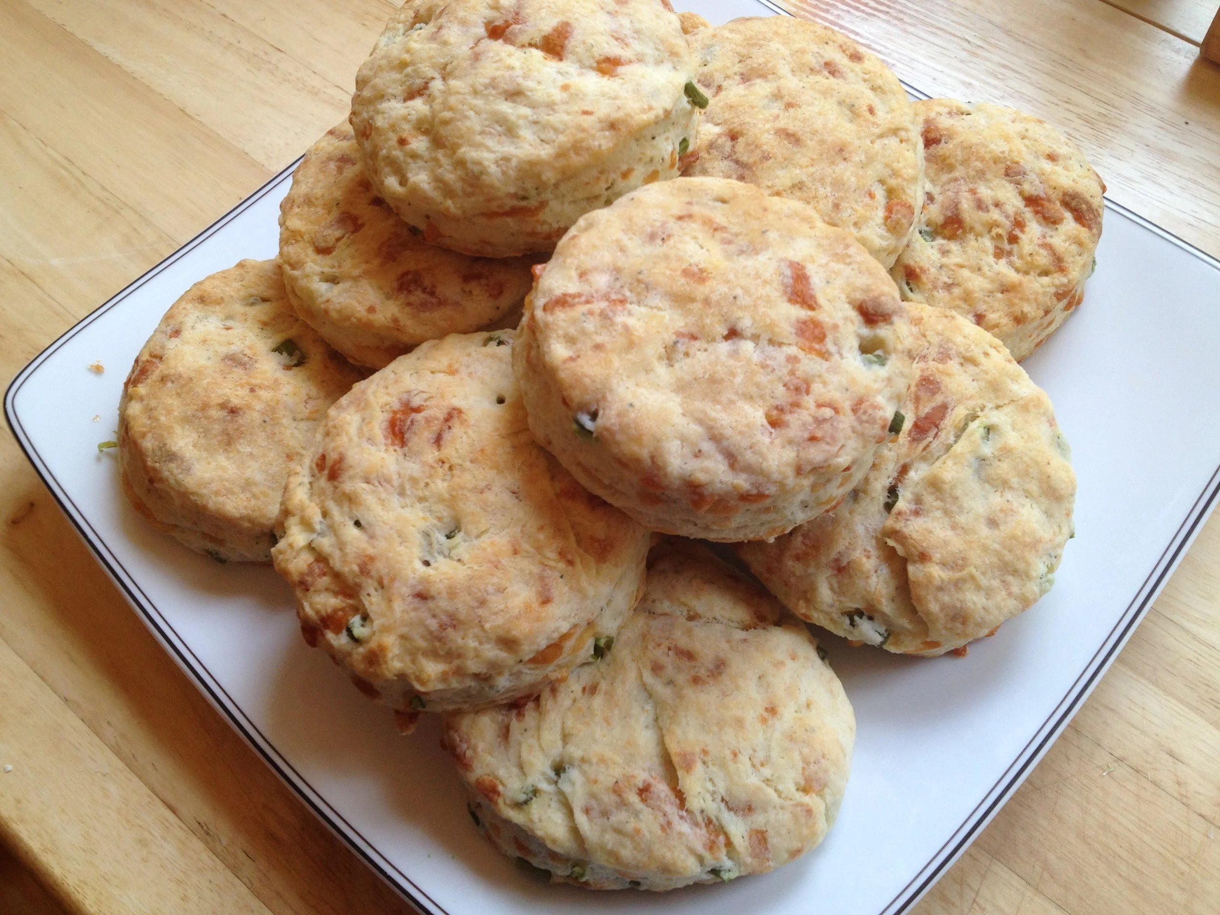 Garlic Scape and Gruyere Biscuits